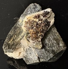 Fluororichterite Laths in Calcite with Phlogopite – Wilberforce, Ontario – Small picture