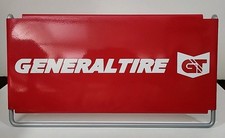 GENERAL GT TIRE RACK GAS OIL ENAMEL STATION ADVERTISING SIGN 1950s 19