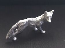 Pewter FOX Wild Animal Silver Metal Statue Figurine H picture