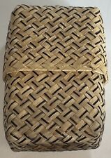 Vintage Woven Wicker? Cigarette Case Holder picture