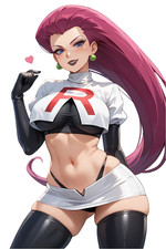 Jessie Team Rocket Pokemon Waifu Weatherproof Anime Sticker 6