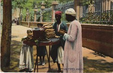 PC EGYPT, TYPES AND SCENES, A RESTAURANT, Vintage Postcard (b39461) picture