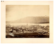 Norge, Parti af Tromsø, K.K.G. Vintage print, albumin print 18x22.5C print picture