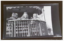 C. 1940s Children on Observation Passenger Car Railroad Photo Negative picture