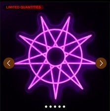 Official Slipknot - Limited Edition Purple Pentegram LED Neon Sign Wall Decor picture