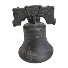 Cast Iron Liberty Bell Bank VTG  picture