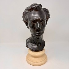 Nice Old Vintage Alva Studios Abraham Lincoln Bust Sculpture Leonard Volk 1860 picture