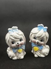 Vintage Precious Pooch Ceramic Dog Salt Pepper Shaker Lefton Mr Toodles Japan picture