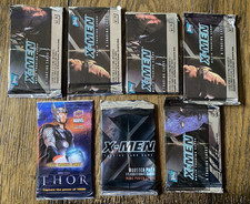2000 Topps Marvel X-Men Movie Lot of 5 Packs + 2000 TCG Pack + 2011 UD Thor Pack picture