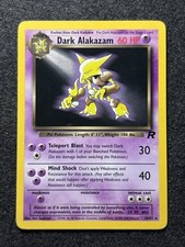 Dark Alakazam 18/82 Pokemon Card Vintage 1999-2000 Team Rocket Non Holo LP picture