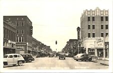 BLACKWELL, OK, MAIN STREET real photo postcard rppc OKLAHOMA DOWNTOWN 1940s picture