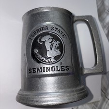 Vtg Florida State Seminole Pewter Stein Beer Mug picture