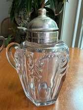 Early to Mid 20th C. Syrup Pitcher; Pressed Glass; 5 3/4