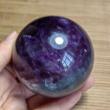 493g Natural Green Fluorite Quartz Crystal Ball Sphere Polished Mineral Healing picture