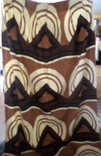 JC Penny Vintage 1970's Geometric  Pleated Drapes SET of 2   36