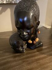 African Art Sculptures Woman With Child Heads  picture