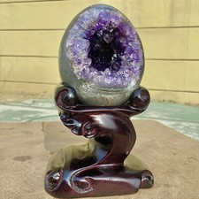 3.46LB Natural beautiful amethyst Dinosaur egg Quartz Crystal specimen healing picture