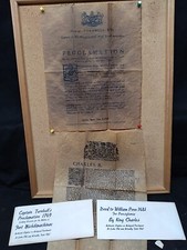 1681 Deed to Pennsylvania & Capt. Turnbull Recruiting Poster 1769 Document Lot-2 picture