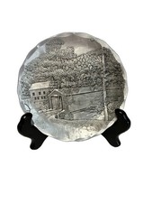 VTG Wendell August Forge Covered Bridge Aluminum Plate 5 1/2 Handmade PA picture