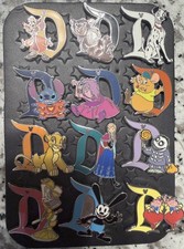 Disney 2025 Disneyland Hidden Mickey Wave A & B Pin COMPLETE 12 D PIN W/Chasers picture