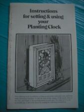 Instruction Booklet Copy for Mechtronics Burpee Time to Plant Clocks picture