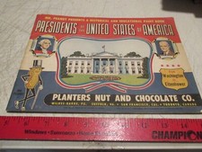 Vintage Mr. Peanut Paint Book, Presidents of The United States, Planters Nuts picture