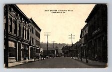 Emlenton PA-Pennsylvania Main Street West Storefronts Bank 1923 Old Postcard picture