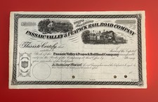 c186_ Passaic Valley & Peapack Railroad Stock Unissued Somerset Union Cty NJ picture