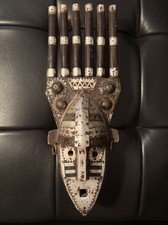 Old West African Bamana (Bambara) Ntomo Mali Mask W/ Aluminum 20” High picture