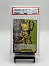 2021 Weiss Schwarz Marvel Collection Groot Tree- like Hmnd #005 Rare PSA  10 picture