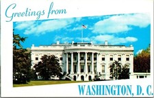 Greetings From Washington DC White House Executive Mansion Postcard VTG UNP picture