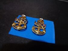 2 SENIOR CHIEF PETTY OFFICER E8 SCPO COLLAR LAPEL HAT PIN UP US NAVY  NOT CLUTCH picture