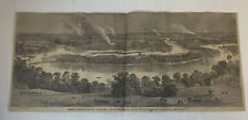 1864 magazine engraving~General Grant PANORAMIC VIEW SITUATION AROUND PETERSBURG picture