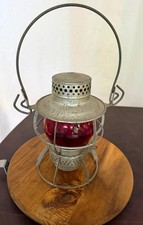 Vintage Burlington Route Dressel Railroad Lantern Red Globe Short Globe CB&Q picture