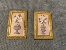 Home Interior By Barbara Mock Beautiful Topiary with Magnolias Set of 2 Framed picture