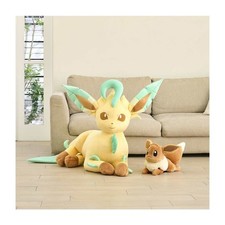 Leafeon Pokemon Center Life Size Jumbo Plush Doll Lying Down 33in  picture