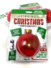 Toysmith Singing Christmas Ornament Motion Activated Light Up NOS 2016 World Mar picture