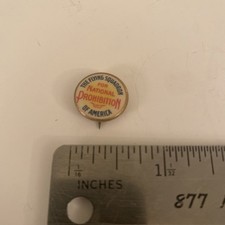 RARE 1920’s THE FLYING SQUADRON OF AMERICA PROHIBITION BUTTON CLEAN picture