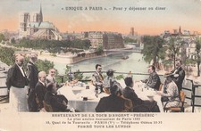 Paris Notre Dame La Tour d'Argent Restaurant Dining Seine River View Postcard picture