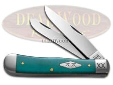 Case xx Smooth Caribbean Blue Bone 23120 Trapper Stainless 1/500 Pocket Knife picture