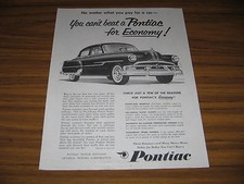 1953 Print Ad Pontiac 4-Door for Economy picture
