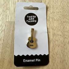 These Are Things Enamel Guitar Pinback picture