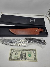 Huusk Japan Feather Knife, Hand-forged high-carbon steel camping Boning 8