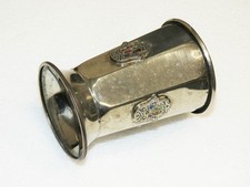 Beautiful Judaica Kabalistic Cup Silver plated with Hebrew Writing, amulet. picture
