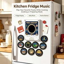 Magnetic Fridge Vinyl Music Box Christmas - Magnetic Fridge Music Player with... picture