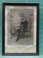 Antique 1863 Framed John Randolph Alonzo Chappel Photograph Engraving 10¾ x 7½