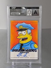 Hank Azaria Signed Animation Legends 1/1 Sketch Card The Simpsons Chief Wiggum picture