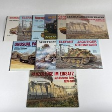 Lot of 10 Wwii German Armored Trains Tanks Flak StuG Panzers Military Books picture