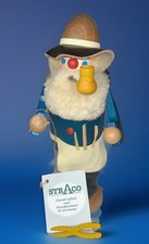 Vintage Straco Handcrafted & Painted Wooden 8” Tall Figurine  Workman Carpenter picture