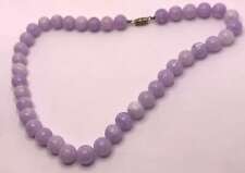 Vintage lavender light purple marbled beaded necklace 16 inch picture